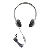 Thumbnail for SchoolMate On-Ear Stereo Headphones with Leatherette Cushions and in-line Volume - Learning Headphones