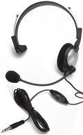 NC-181M On-Ear Mono Headset for school use, featuring noise-canceling mic and 3.5mm plug, ideal for education and communication.