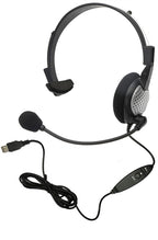 NC-181 VM USB On-Ear Mono Headset with noise-canceling mic, ideal bulk school headphones for clear communication.