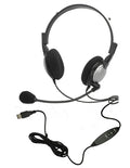 NC-185VM USB On-Ear Stereo Headset for clear audio, ideal as bulk school headphones and educational use.