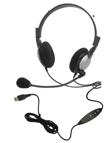 NC-185VM USB On-Ear Stereo Headset for clear audio, ideal as bulk school headphones and educational use.