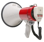 20-Watt megaphone for coaches and teachers, featuring siren, recording, and volume control for sound projection.