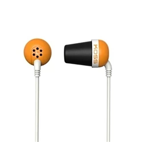 Koss noise isolating earbuds for schools with memory foam cushions, ideal for focused educational environments.