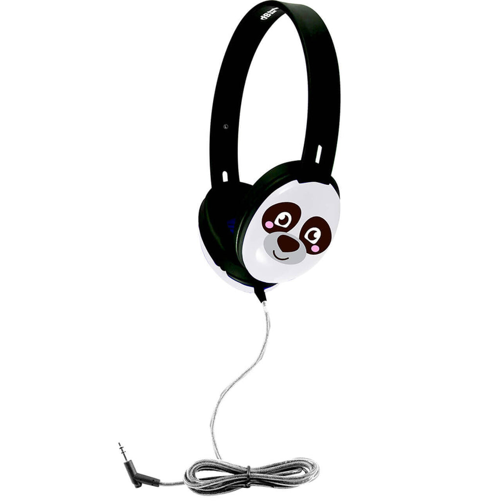 Primo Series Stereo Headphones - Panda with cute panda character design for kids.
