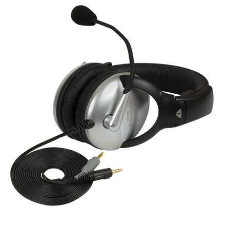 Koss SB45 multimedia headset with mic, ideal school headphones for education and meetings, featuring noise cancellation.