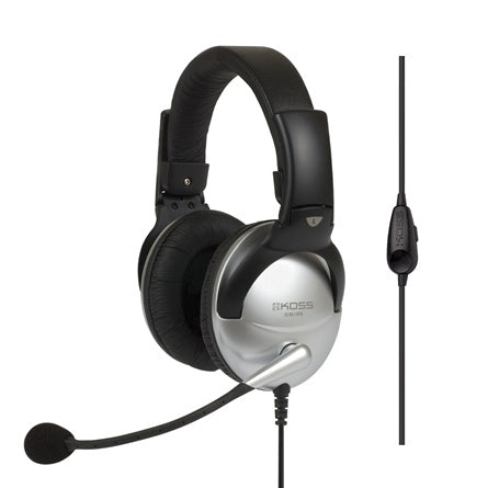 Koss SB49 noise-canceling headset with mic, ideal bulk school headphones for comfort in education.