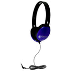 Primo Blue Headphones for bulk school headphones, ideal for education in a pack with durable design and 3.5mm TRS plug.