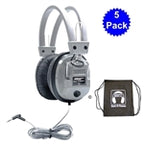Sack-O-Phones 5 Pack SC-7V Deluxe School Headphones, bulk school headphones for classrooms and libraries.