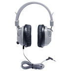 Sack-O-Phones SC-7V deluxe school headphones with leatherette earcups and volume control, ideal for education.