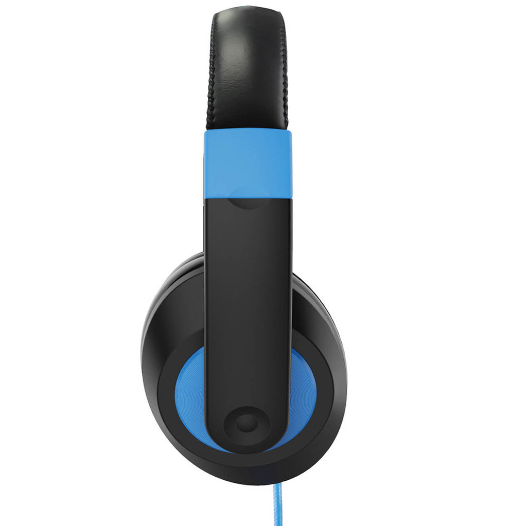 HamiltonBuhl Smart-Trek Headphone - Blue Accents showing sleek black design with blue highlights.