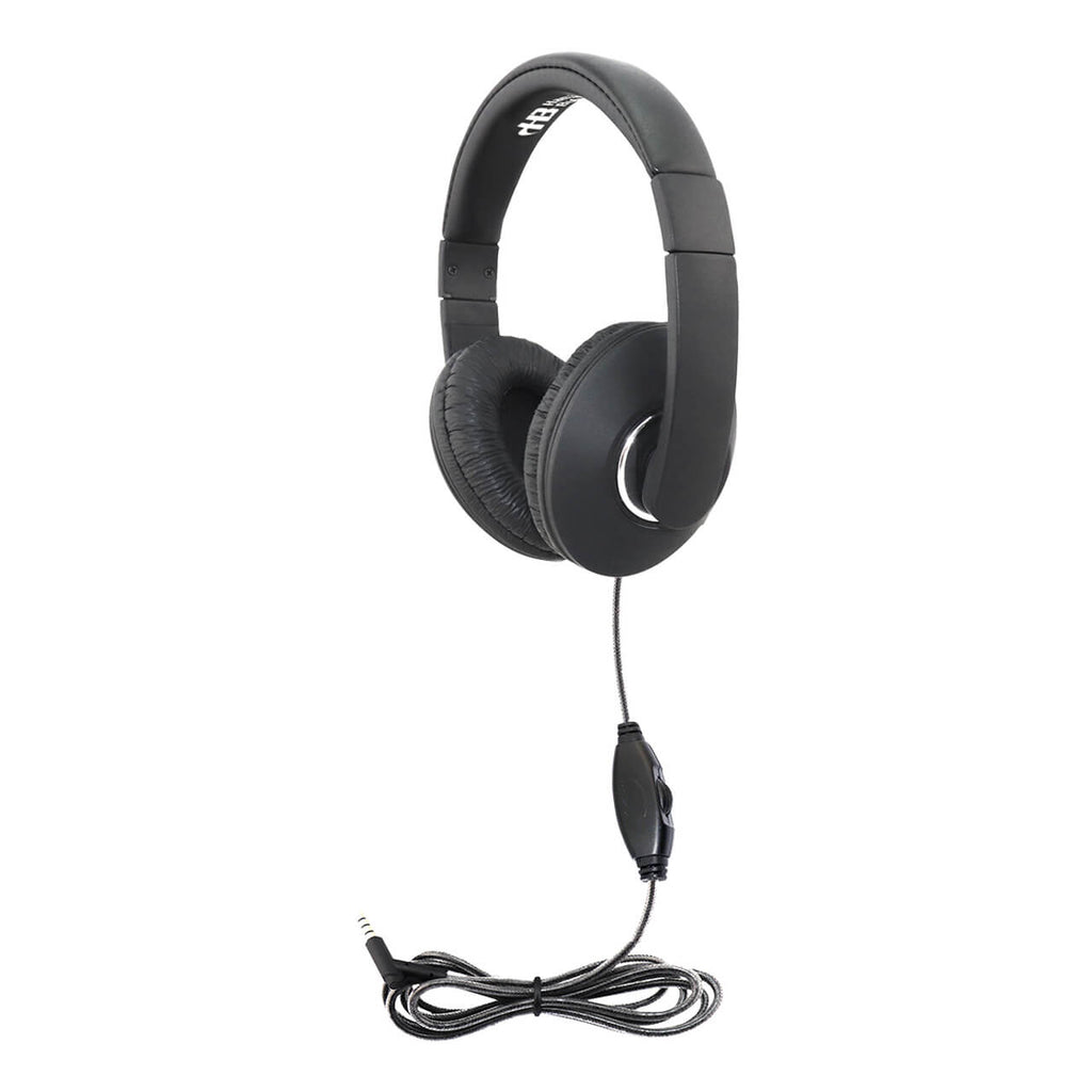 Smart-Trek Mini headphones with in-line volume control, durable bulk school headphones for education.