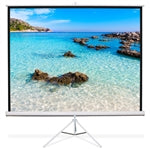 Thumbnail for Square format projector screen displaying a vibrant beach scene, ideal for educational presentations and events.