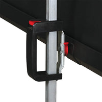 Thumbnail for Close-up of projector screen support mechanism showcasing adjustable clamp handle for easy setup.