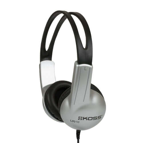KOSS UR10 headphones, portable and adjustable for students, ideal bulk school headphones or headphone pack for school.