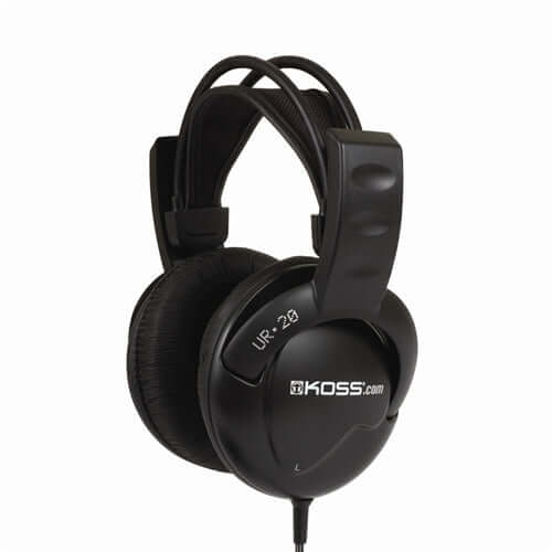 Koss UR20 Full-Size DJ Style Headphones for superior sound quality in bulk headphone packs for school.