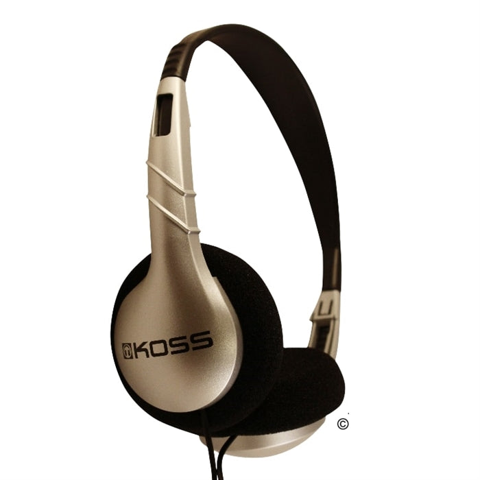 Koss UR5 Silver Stereo Headphone for bulk school headphones, ideal for group learning and educational use.
