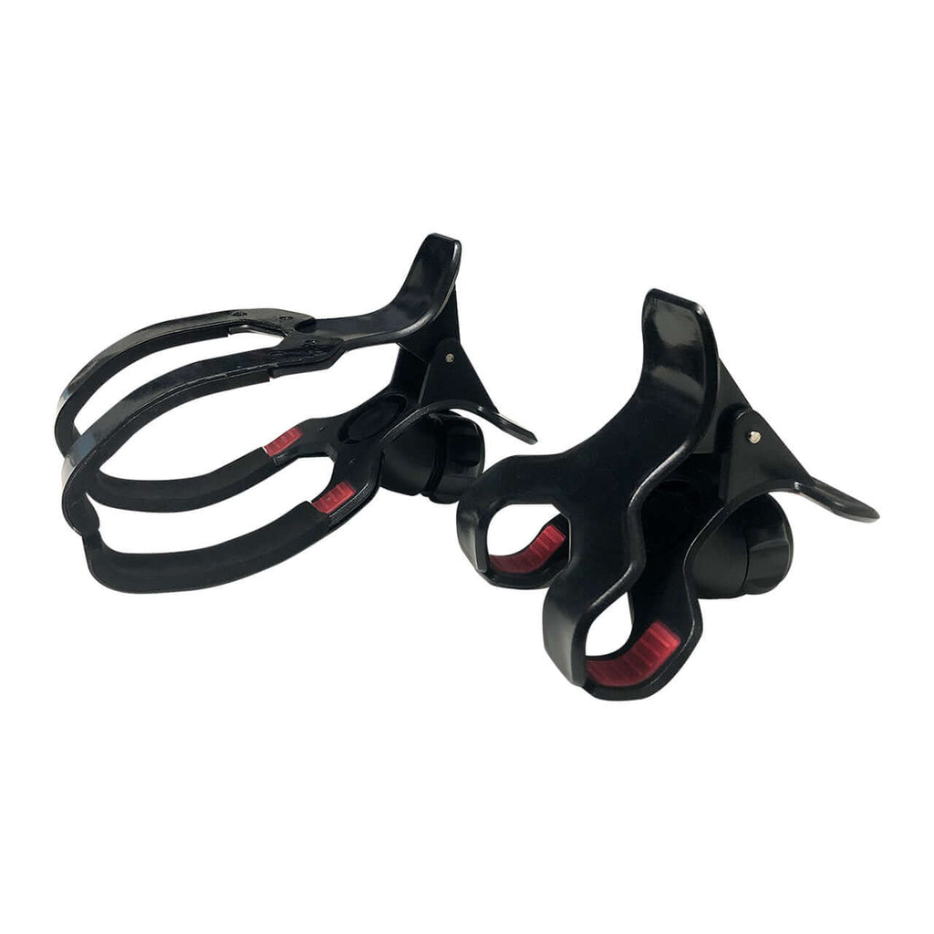 V-Claw holder for HygenX Vray, designed for easy sanitizing of school headphones and bulk items.