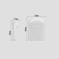 Thumbnail for Wireless earbuds with charging case dimensions, ideal for education and bulk school headphone packs.