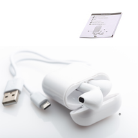 Thumbnail for Wireless earbuds for school with charging case and manual, ideal choice for bulk school headphones.