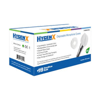 Thumbnail for HygenX Sanitary Disposable Microphone Covers - 100% Cotton - Box of 100 - Learning Headphones
