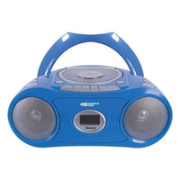 Thumbnail for Blue boombox media player with Bluetooth for educational use in classrooms and listening centers.
