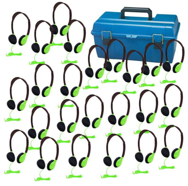 HamiltonBuhl Lab Pack， 24 MS2L Personal Headphones in a Carry